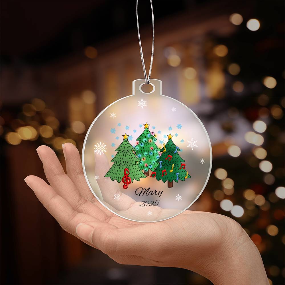Music Christmas Tree Ornament Acrylic Ornament Plaque