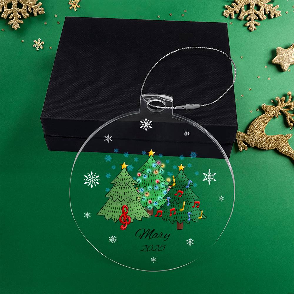 Music Christmas Tree Ornament Acrylic Ornament Plaque