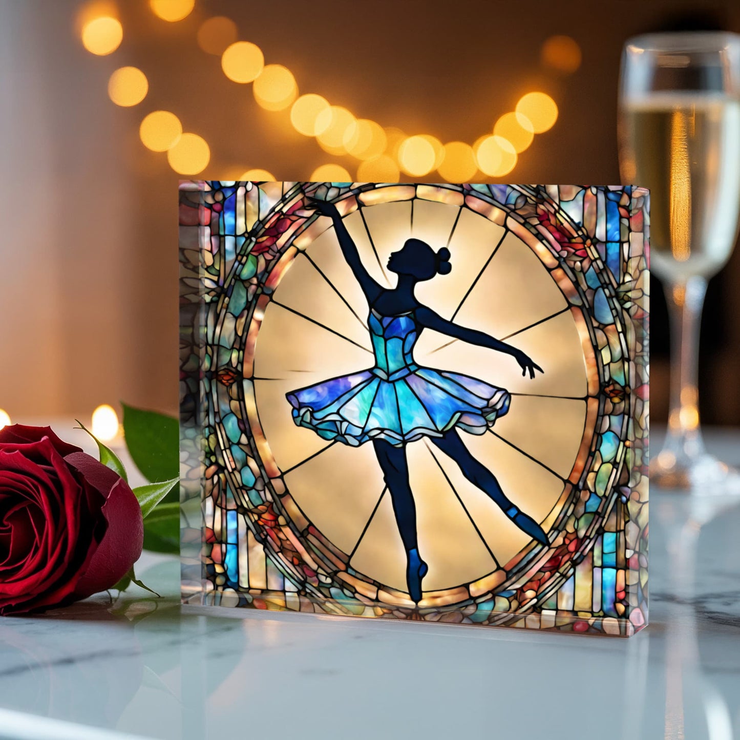 Ballerina Decorative Acrylic Block Dance Room Decor