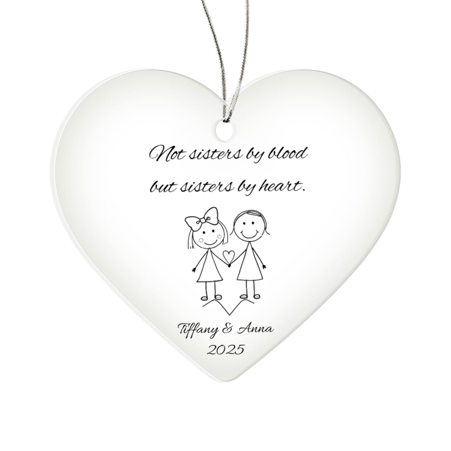 Not Sisters by Blood but Sisters by Heart, Soul Sister Ornament