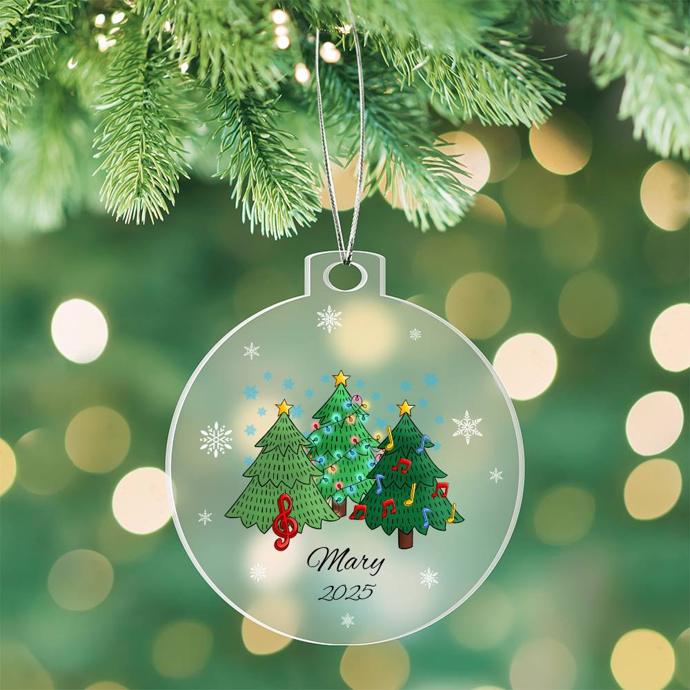 Music Christmas Tree Ornament Acrylic Ornament Plaque