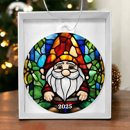 Gnome Acrylic Christmas Ornament