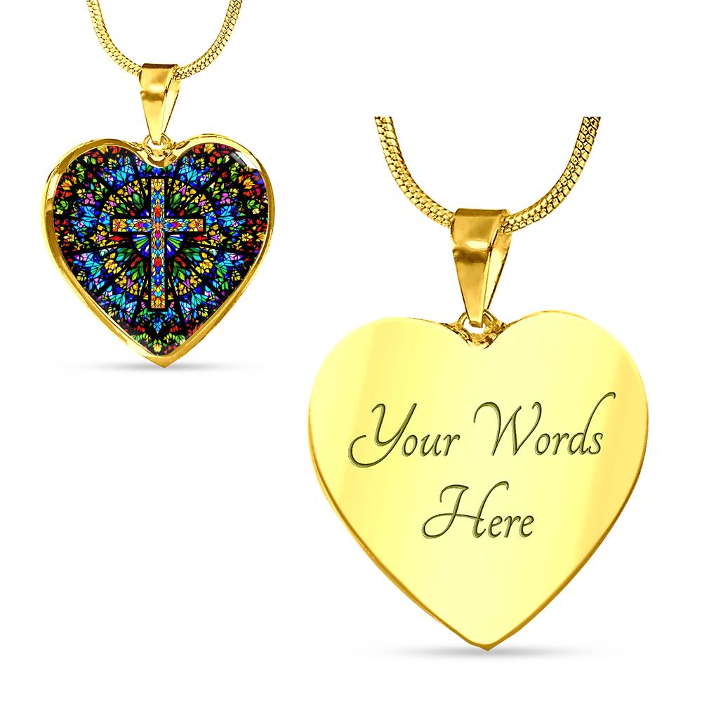 Cross Engraved Pendant Necklace