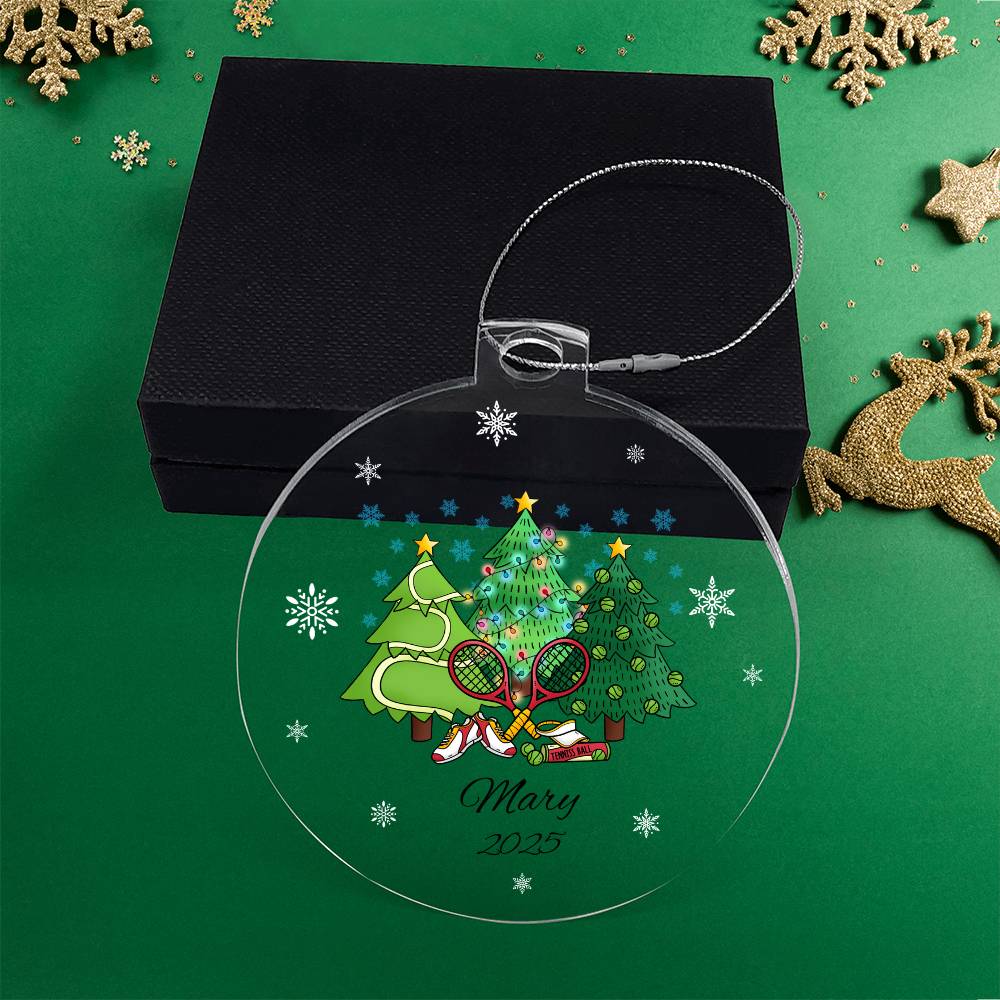 Tennis Christmas Tree Ornament Acrylic Ornament Plaque