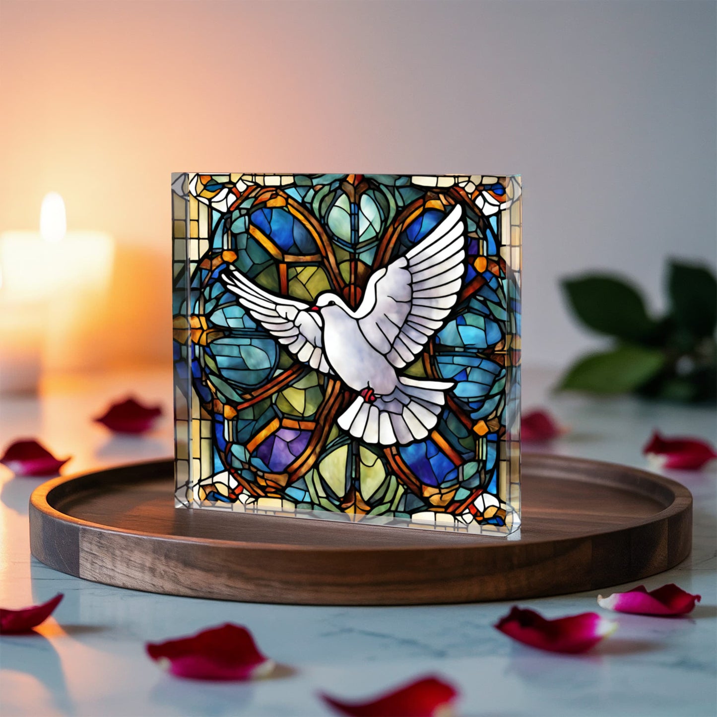 Dove Holy Spirit Acrylic Block