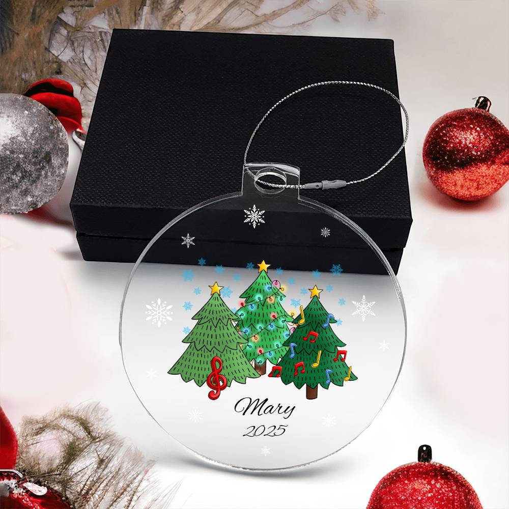 Music Christmas Tree Ornament Acrylic Ornament Plaque