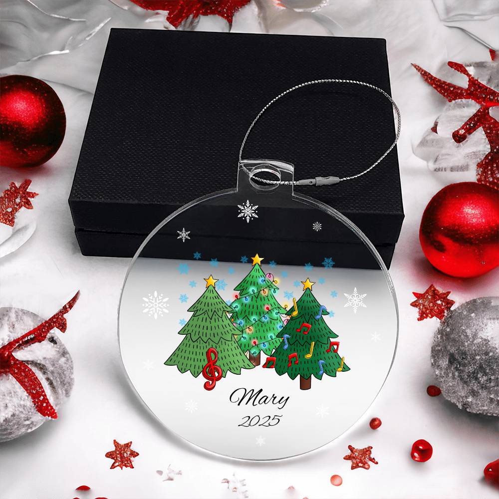 Music Christmas Tree Ornament Acrylic Ornament Plaque