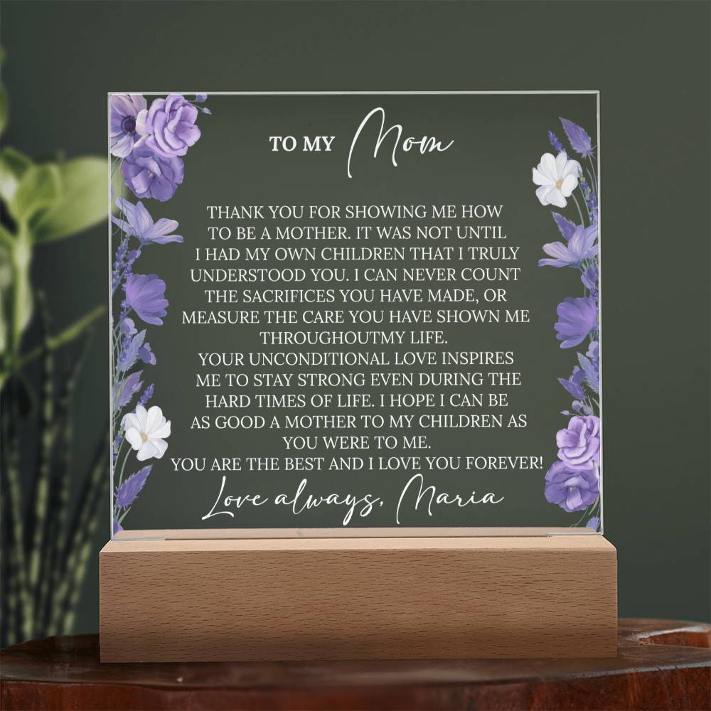Personalized Mom Acrylic Plaque