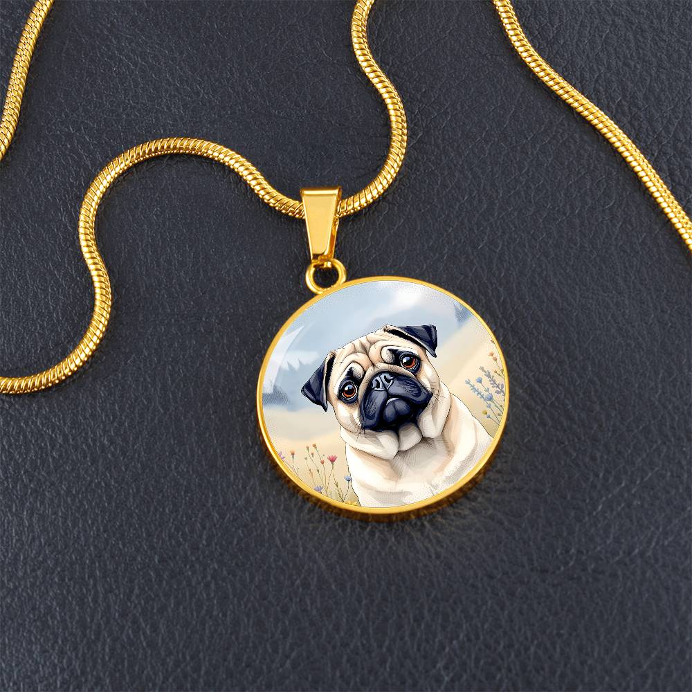 Pug Pendant Necklace