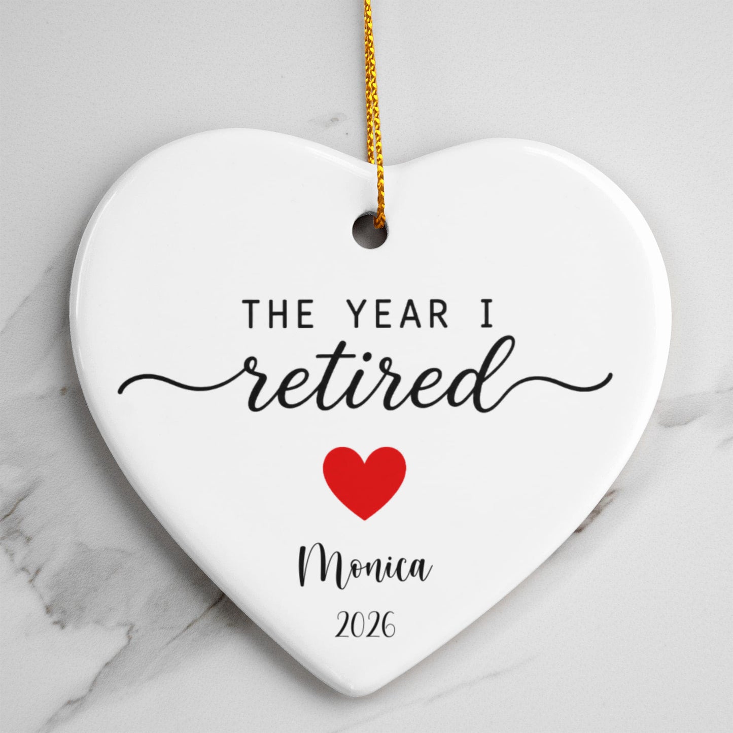The Year I Retired Christmas Ornament
