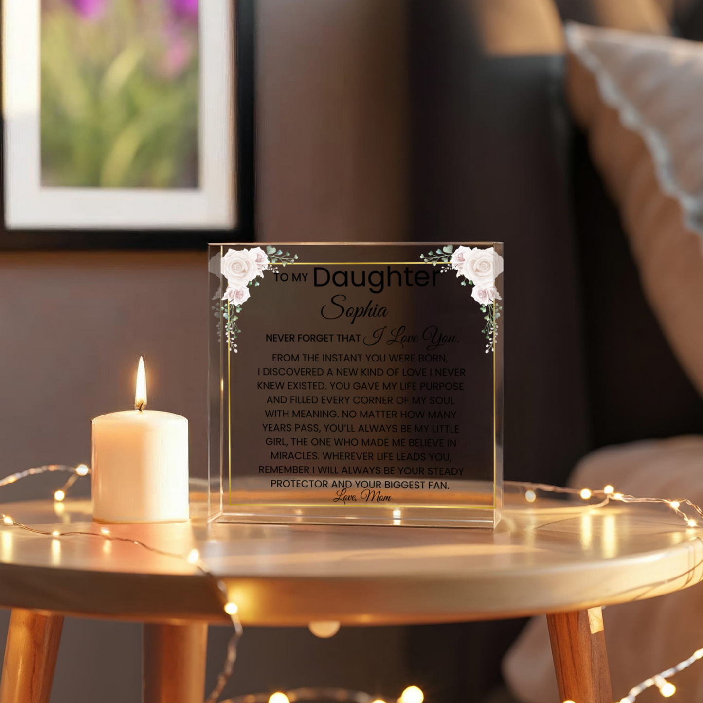 Daughter Never Forget I Love You Plaque Gift