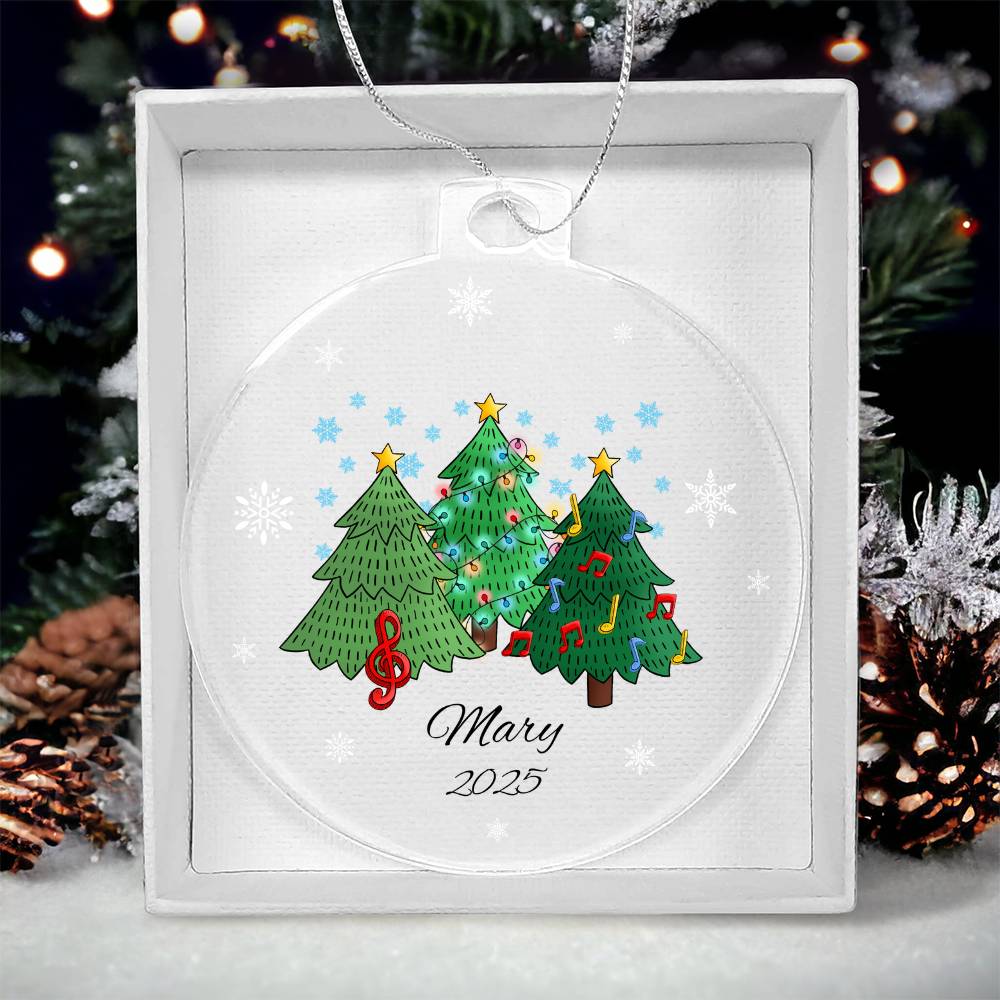 Music Christmas Tree Ornament Acrylic Ornament Plaque