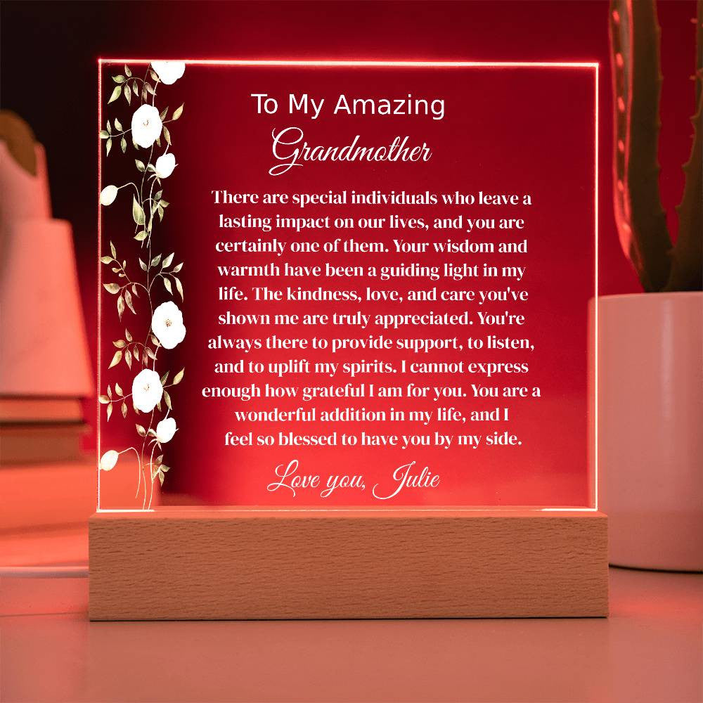 Personalized Grandmother Acrylic Plaque