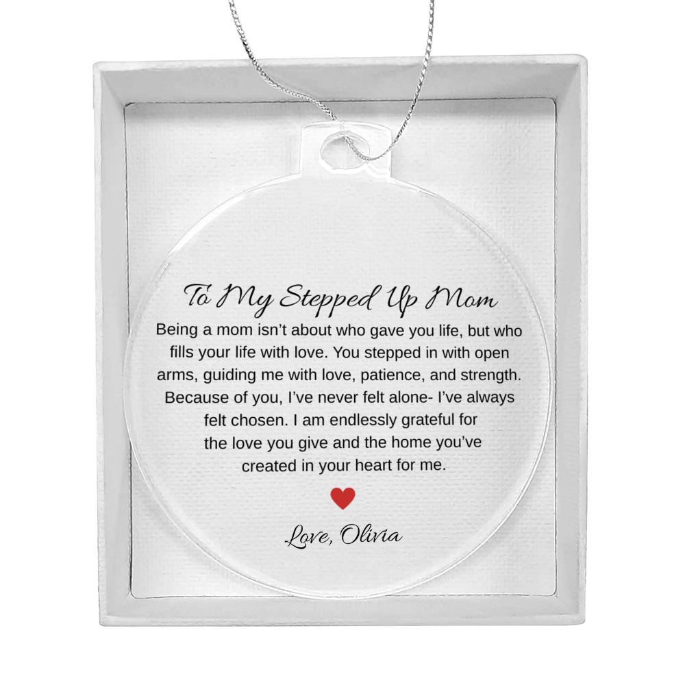 Stepped Up Mom Acrylic Ornament Plaque