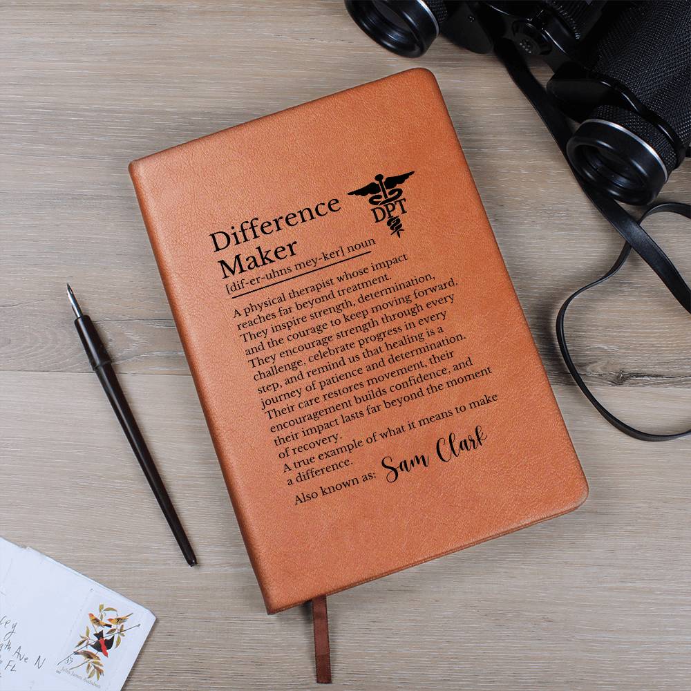 PT DPT Personalized Journal Gift for Physical Therapist