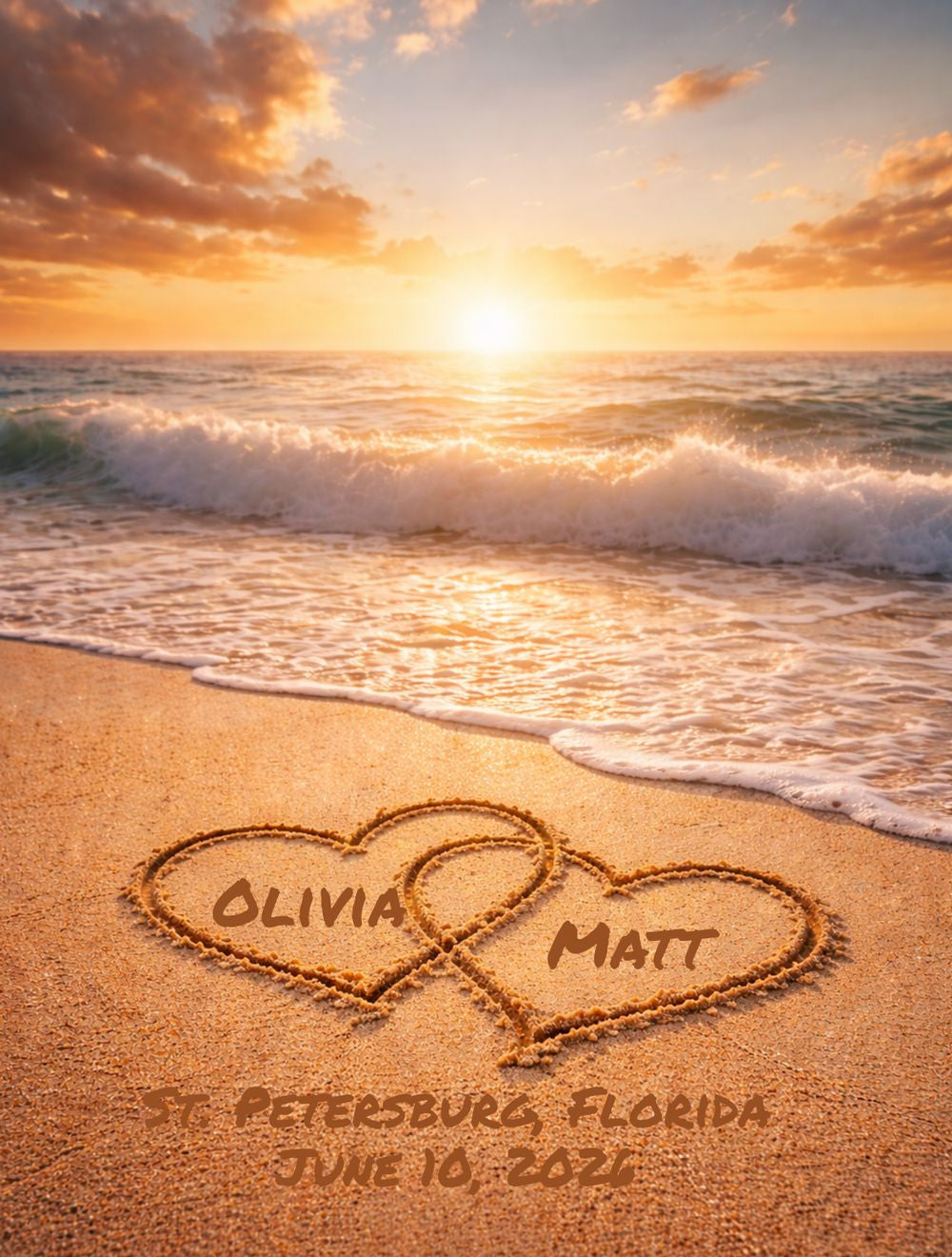 Names In The Sand Beach Wedding Anniversary Sherpa Fleece Blanket