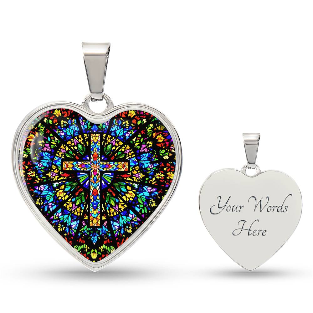 Cross Engraved Pendant Necklace
