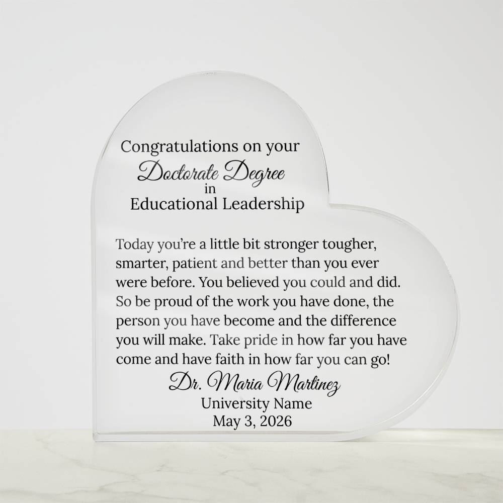 Personalized Doctorate Phd Graduation Gift