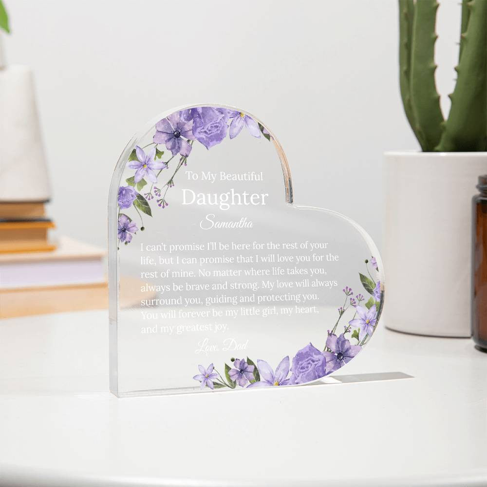 Personalized Daughter Acrylic Heart Gift