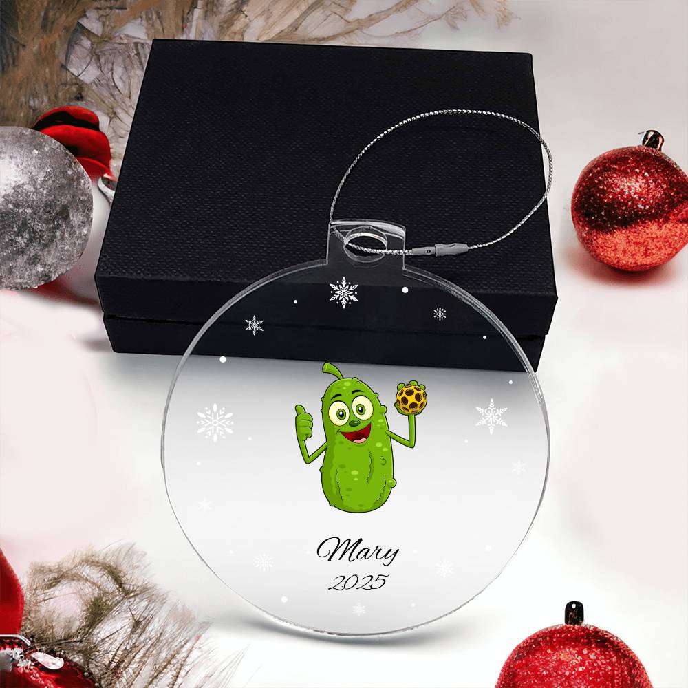 Pickleball Player Christmas Ornament