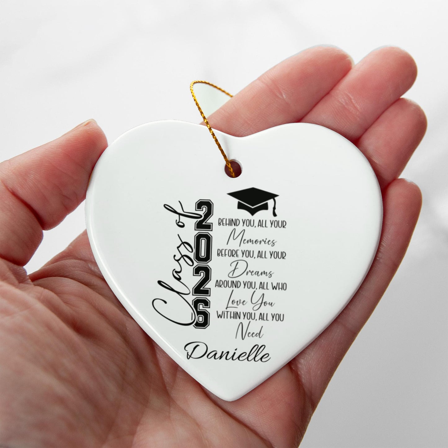 Class of 2026 Graduation Ceramic Heart Ornament