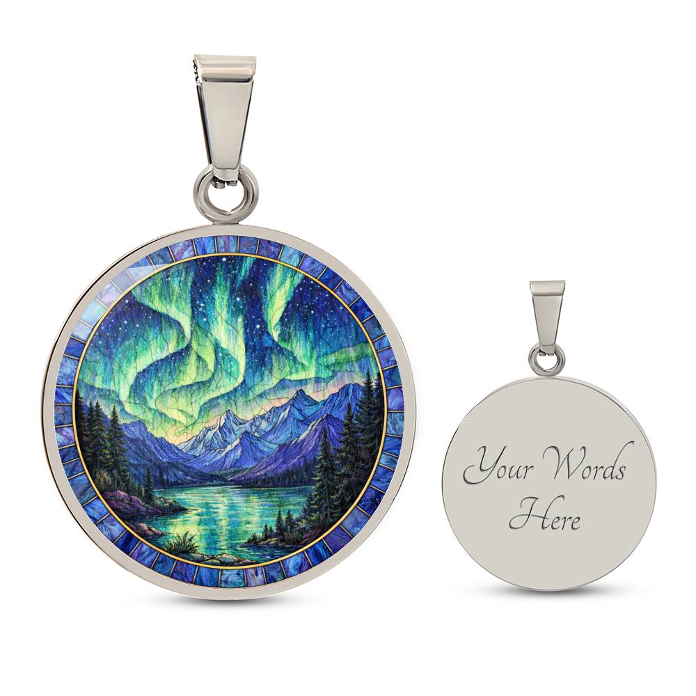 Northern Lights Necklace Pendant, Aurora Borealis Jewelry, Gift for Nature Lovers, Northern Lights Bracelet