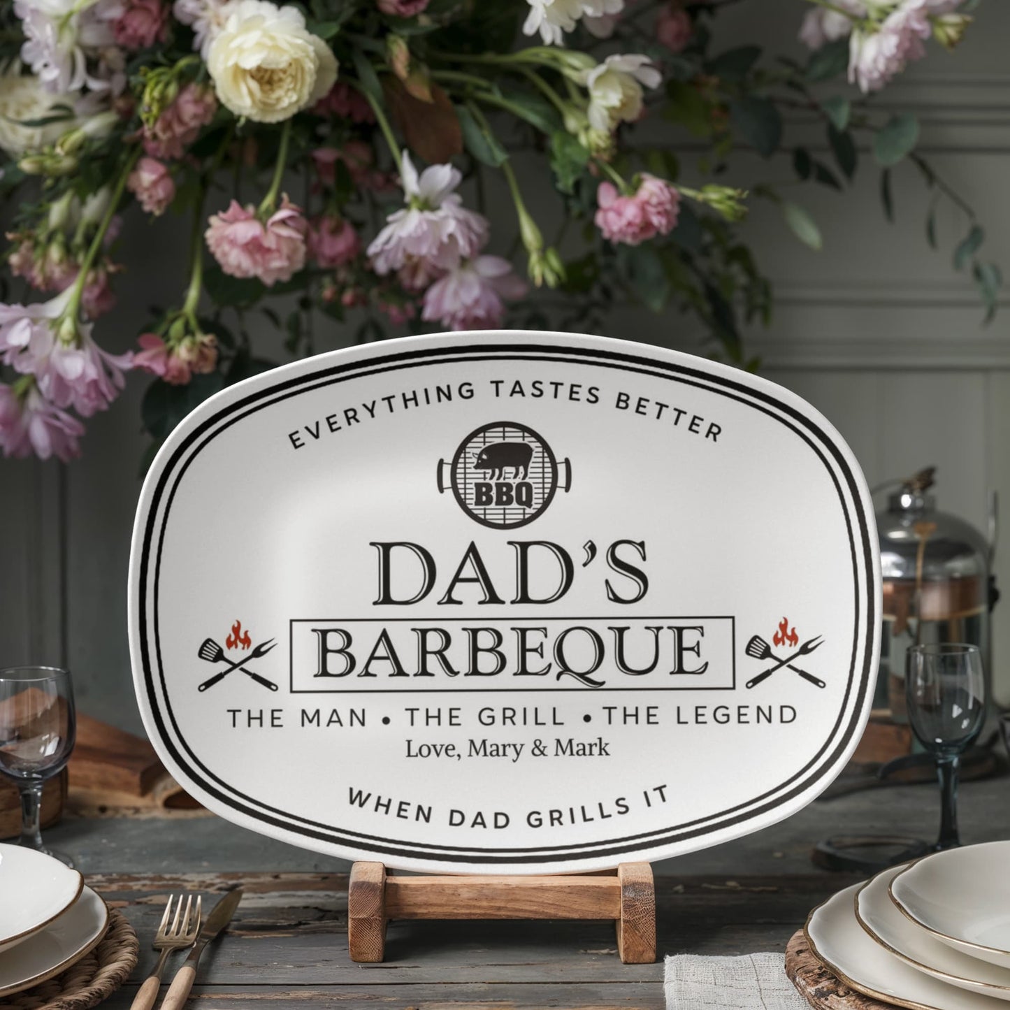 Dads Grilling Plate BBQ Platter