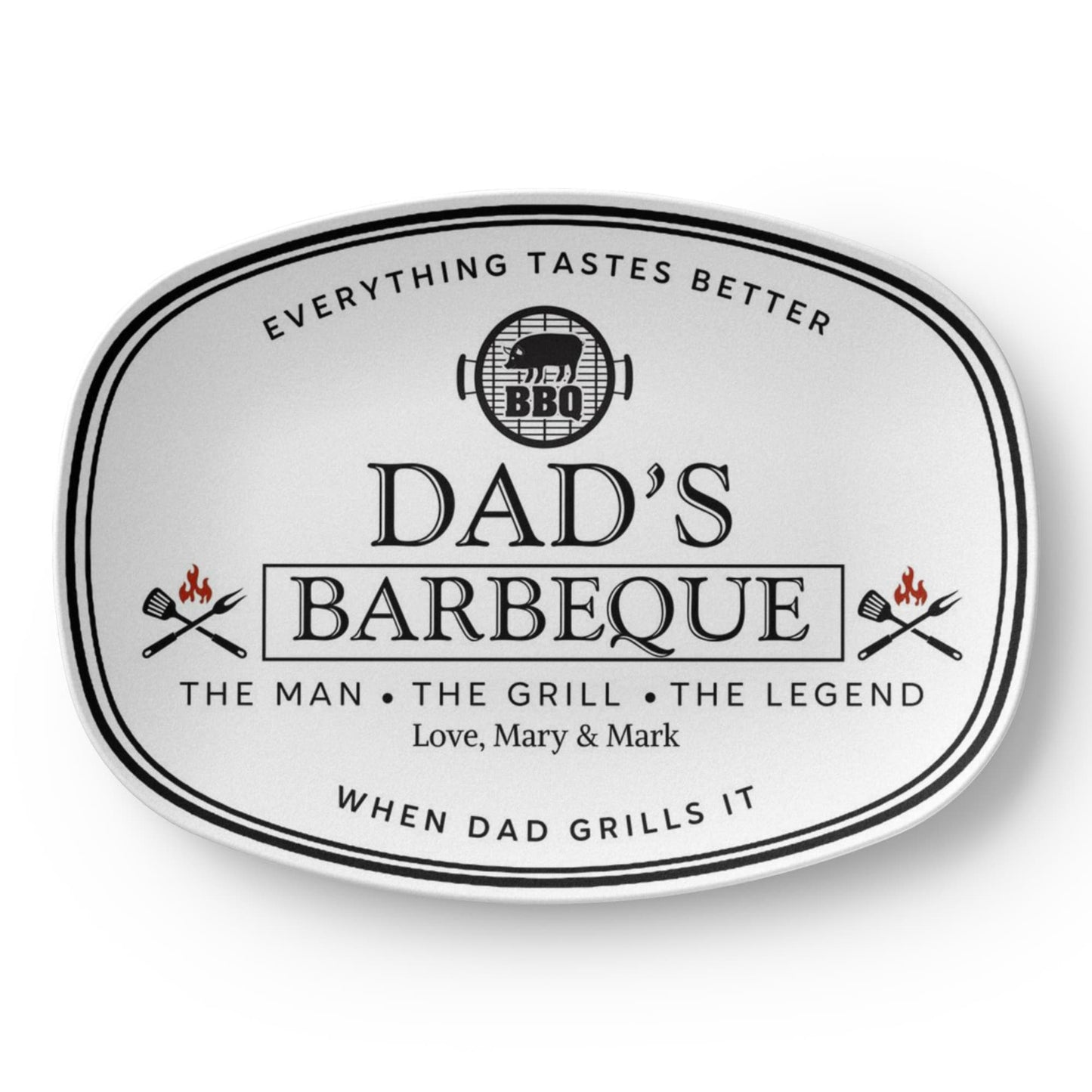 Dads Grilling Plate BBQ Platter