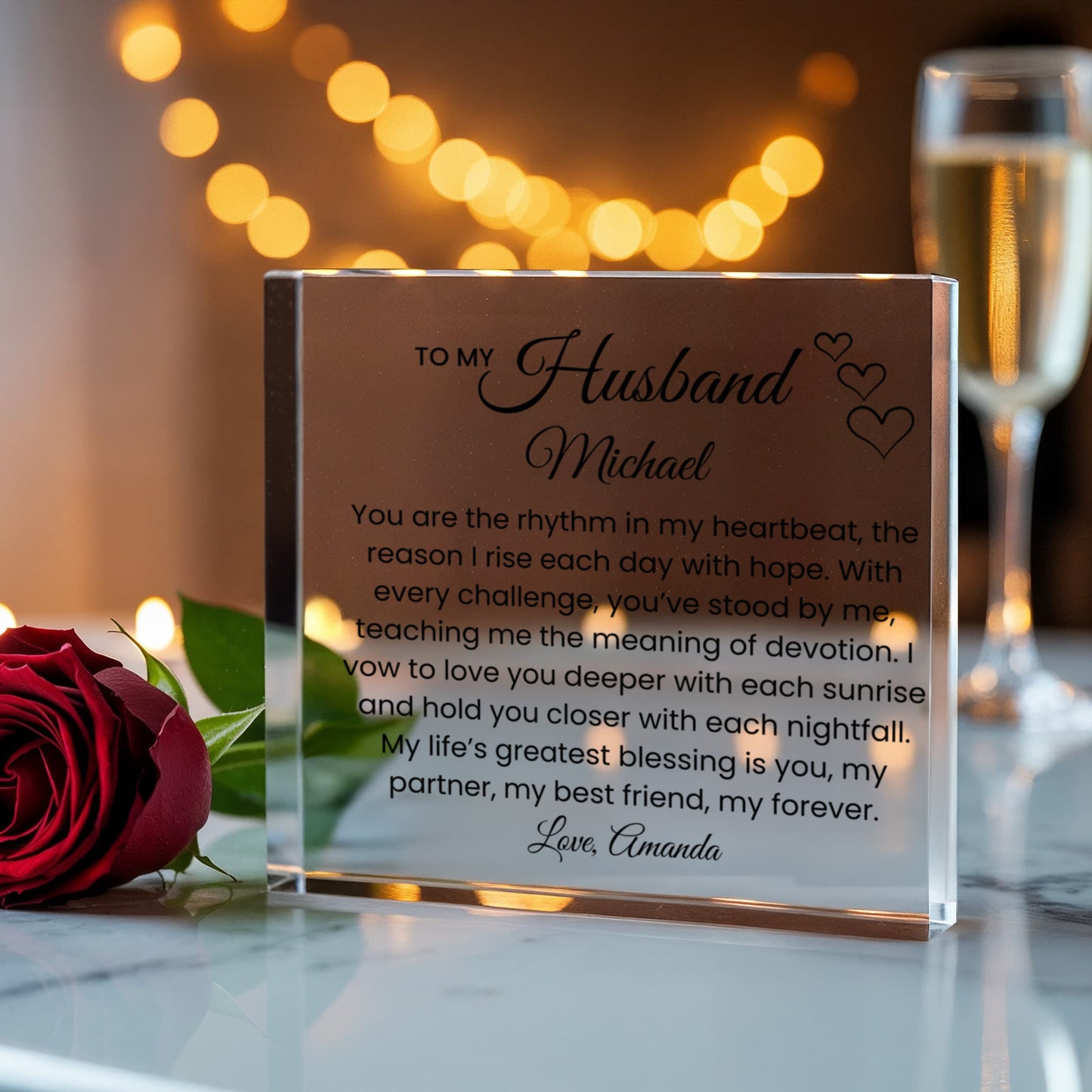 Personalized Husband Love Plaque