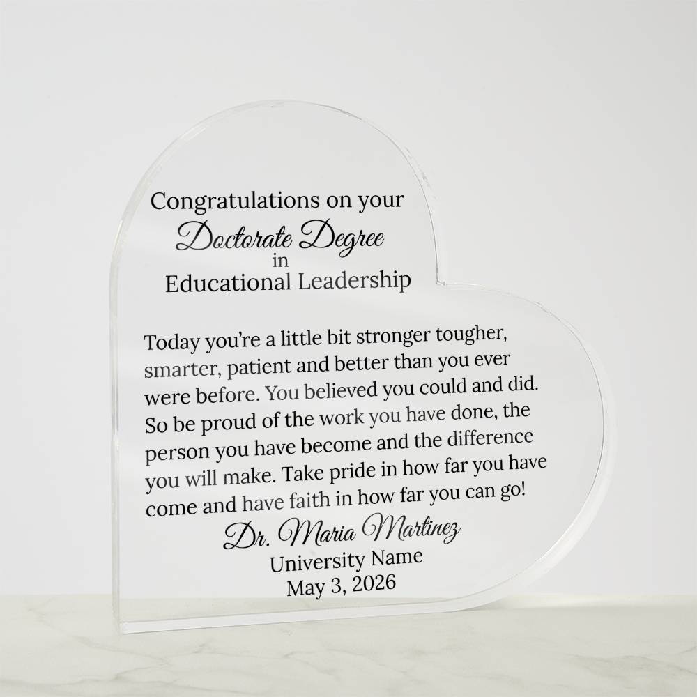 Personalized Doctorate Phd Graduation Gift