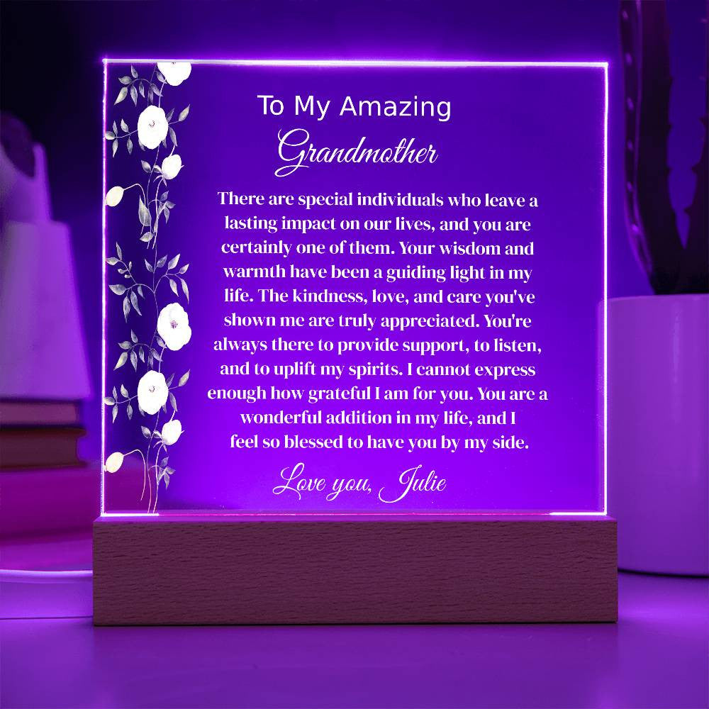 Personalized Grandmother Acrylic Plaque
