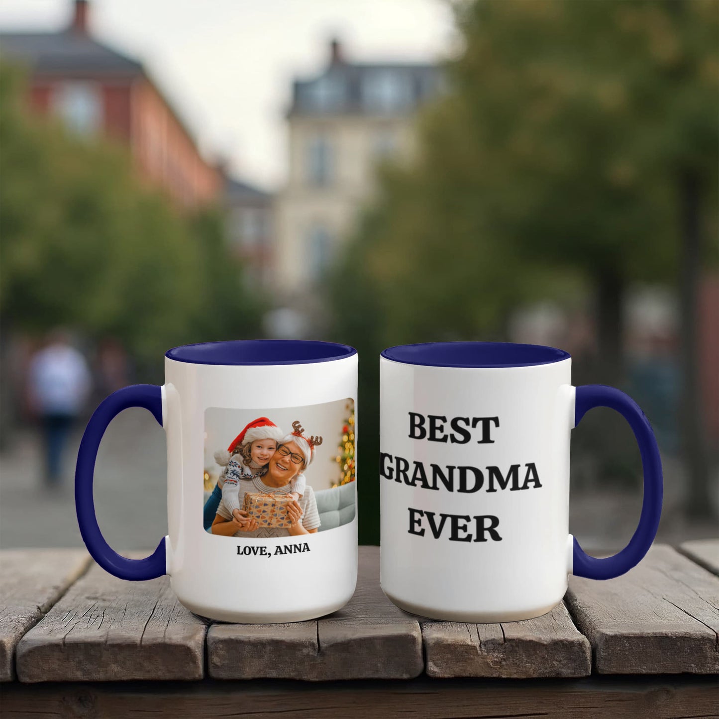 Best Grandma Ever Color Accent Mugs