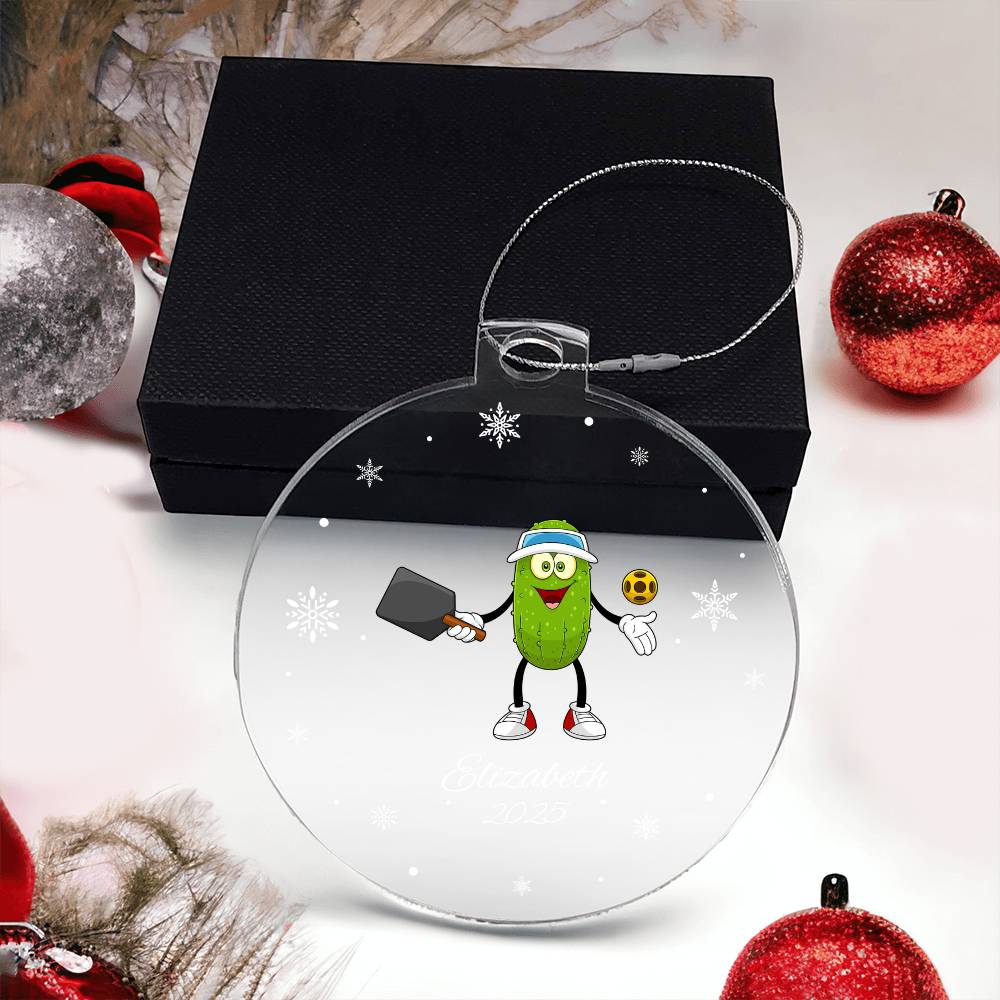 Pickleball Player Christmas Ornament