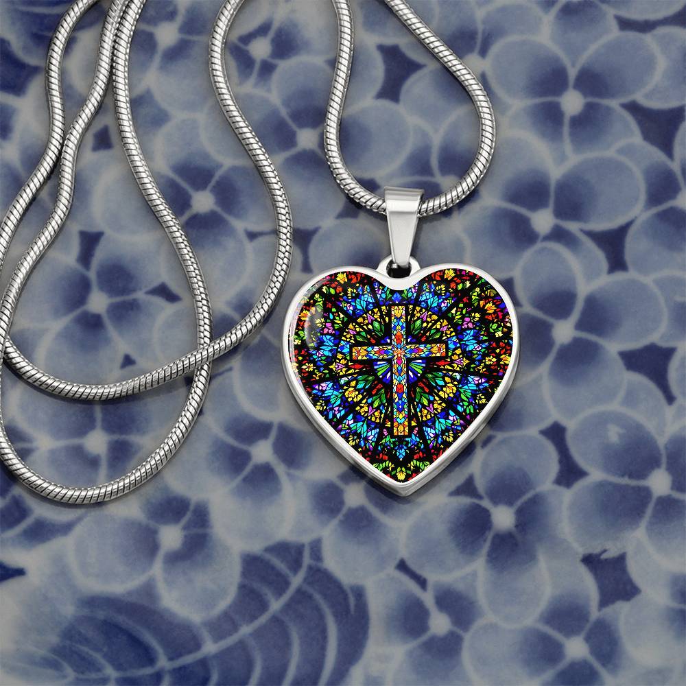 Cross Engraved Pendant Necklace