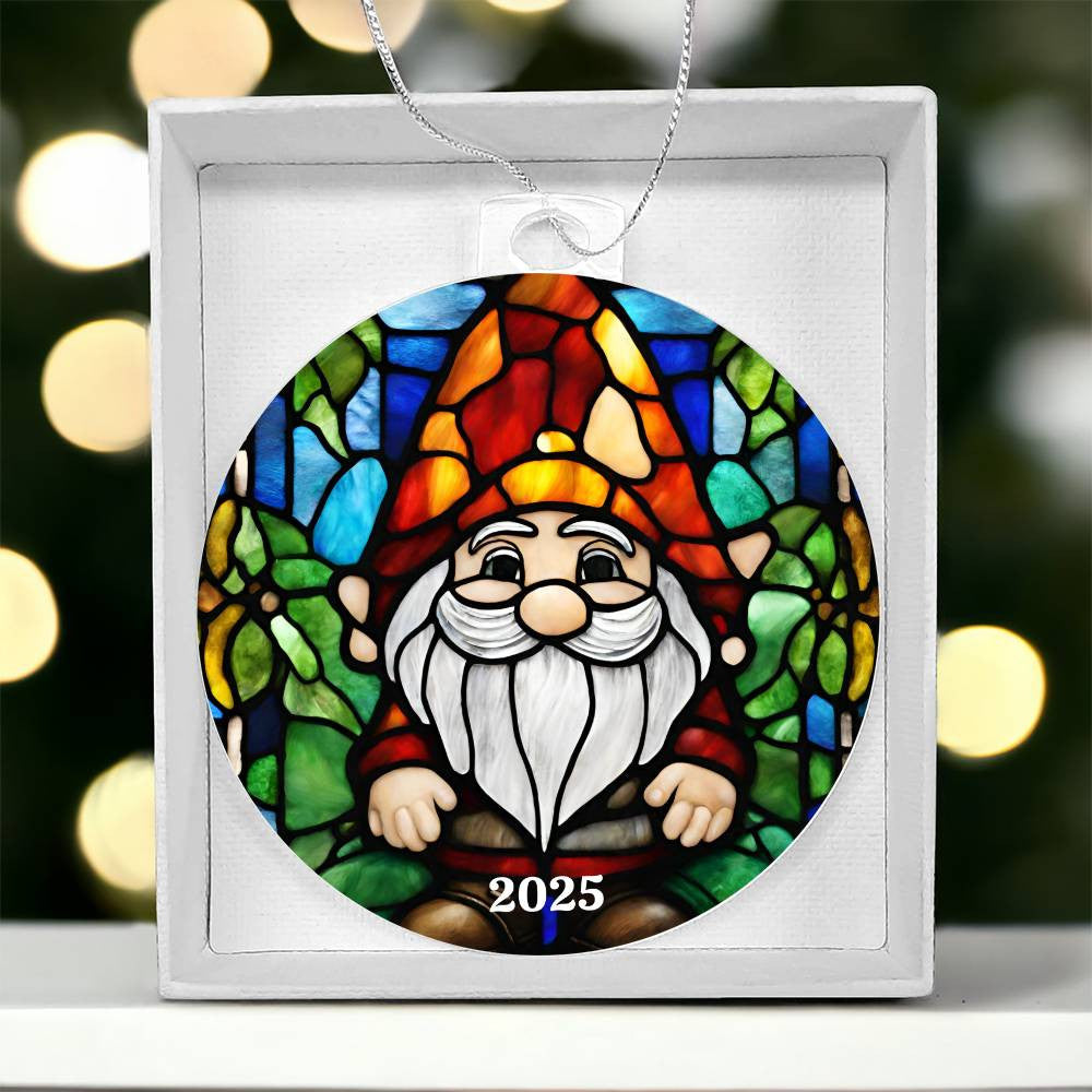 Gnome Acrylic Christmas Ornament