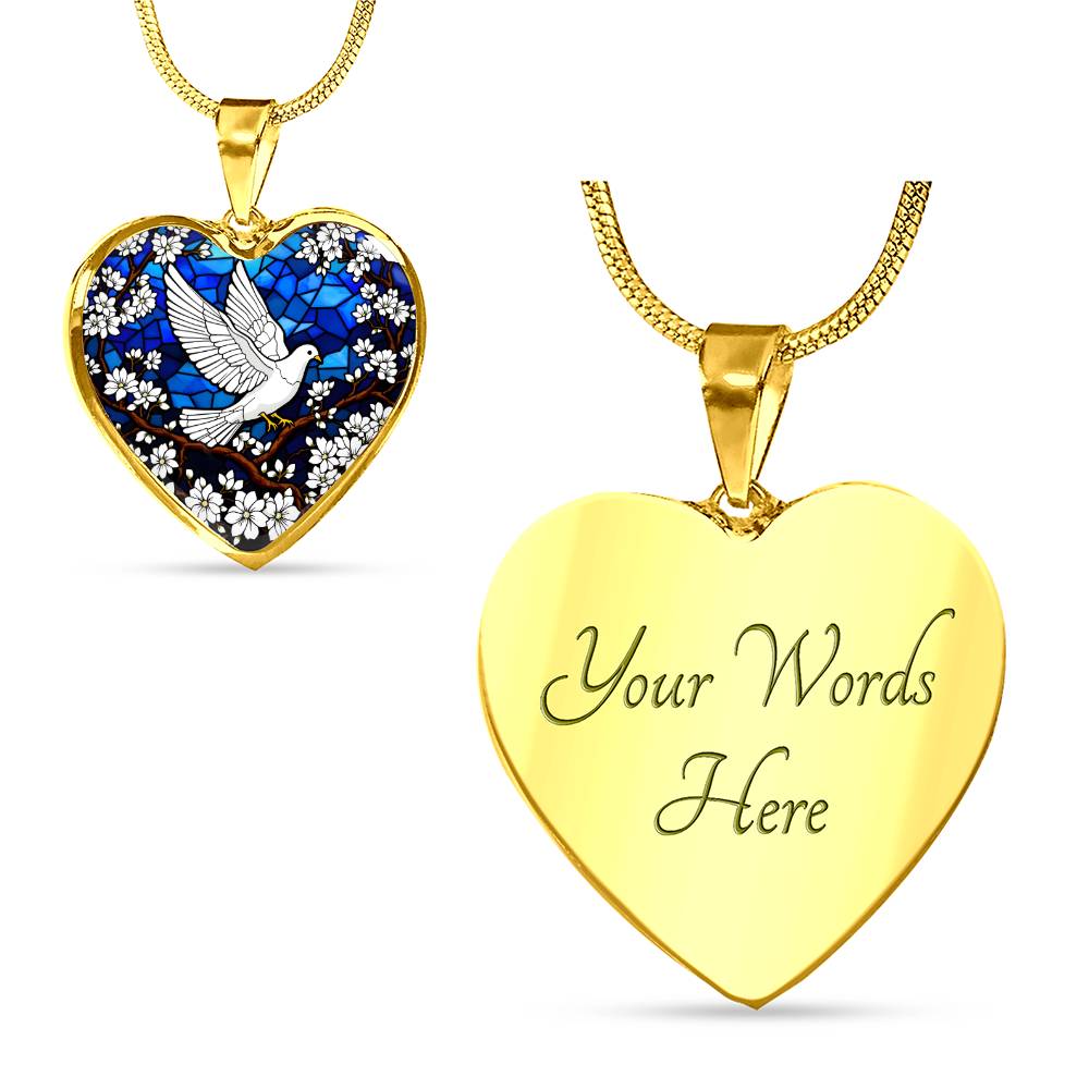 Personalized Dove Pendant Necklace