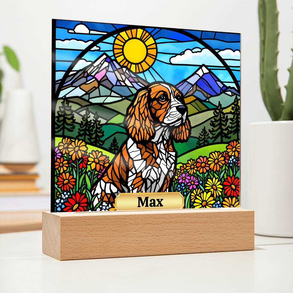 English Cocker Spaniel Lighted Plaque