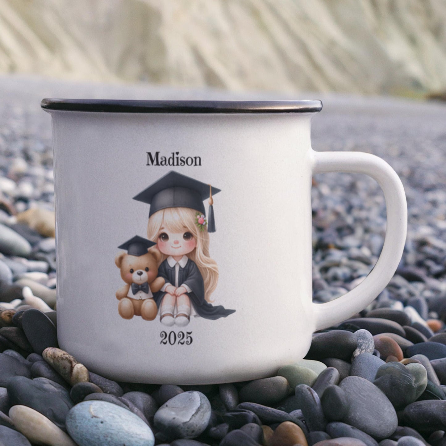 Kindergarten Graduation 12oz Enamel Camping Mug