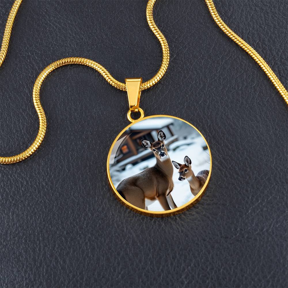 Deer Doe Personalized Pendant Necklace