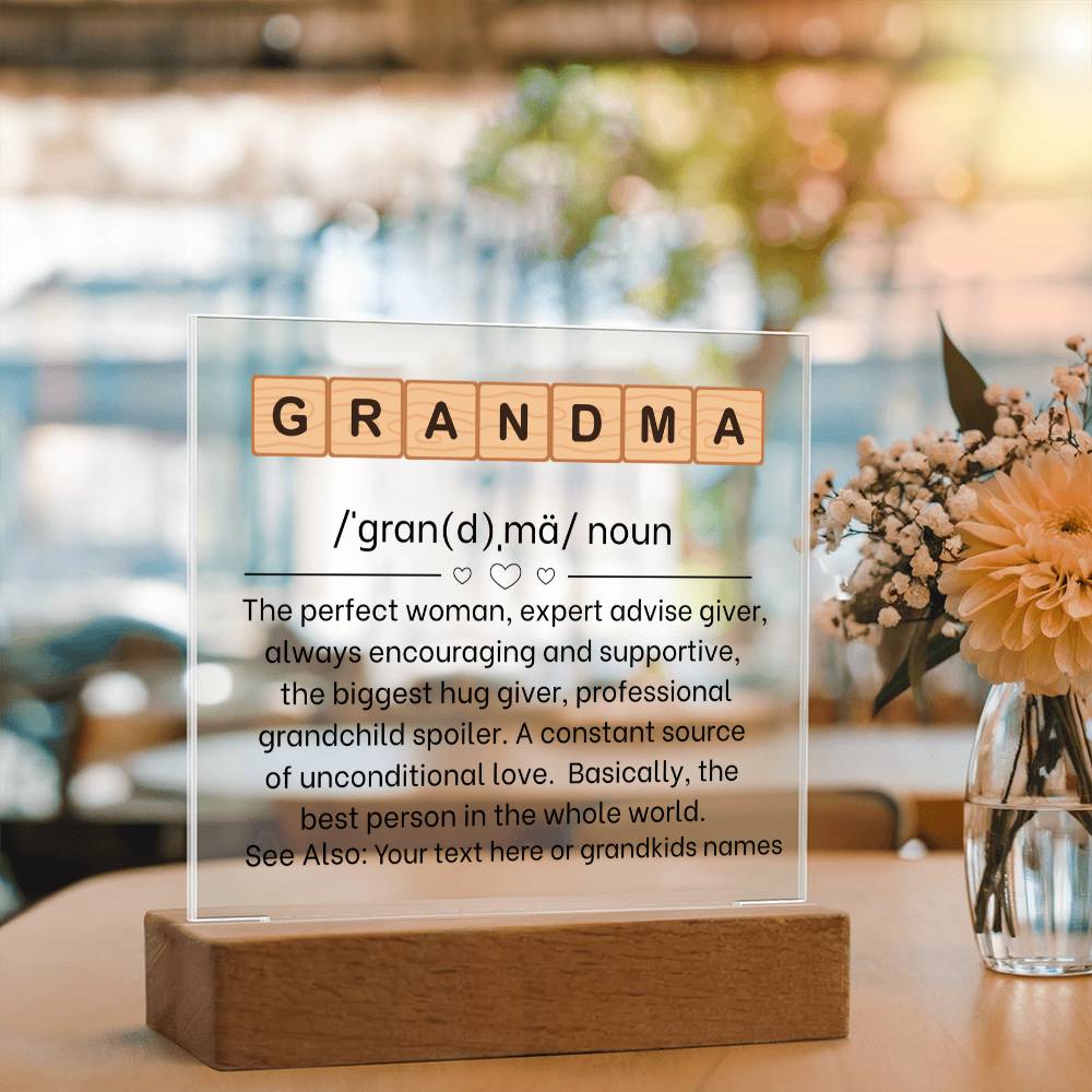 Personalized Grandma Definition Plaque
