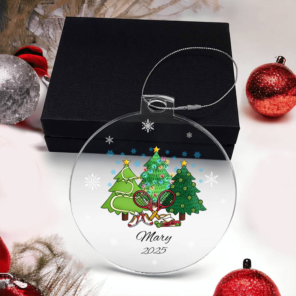 Tennis Christmas Tree Ornament Acrylic Ornament Plaque