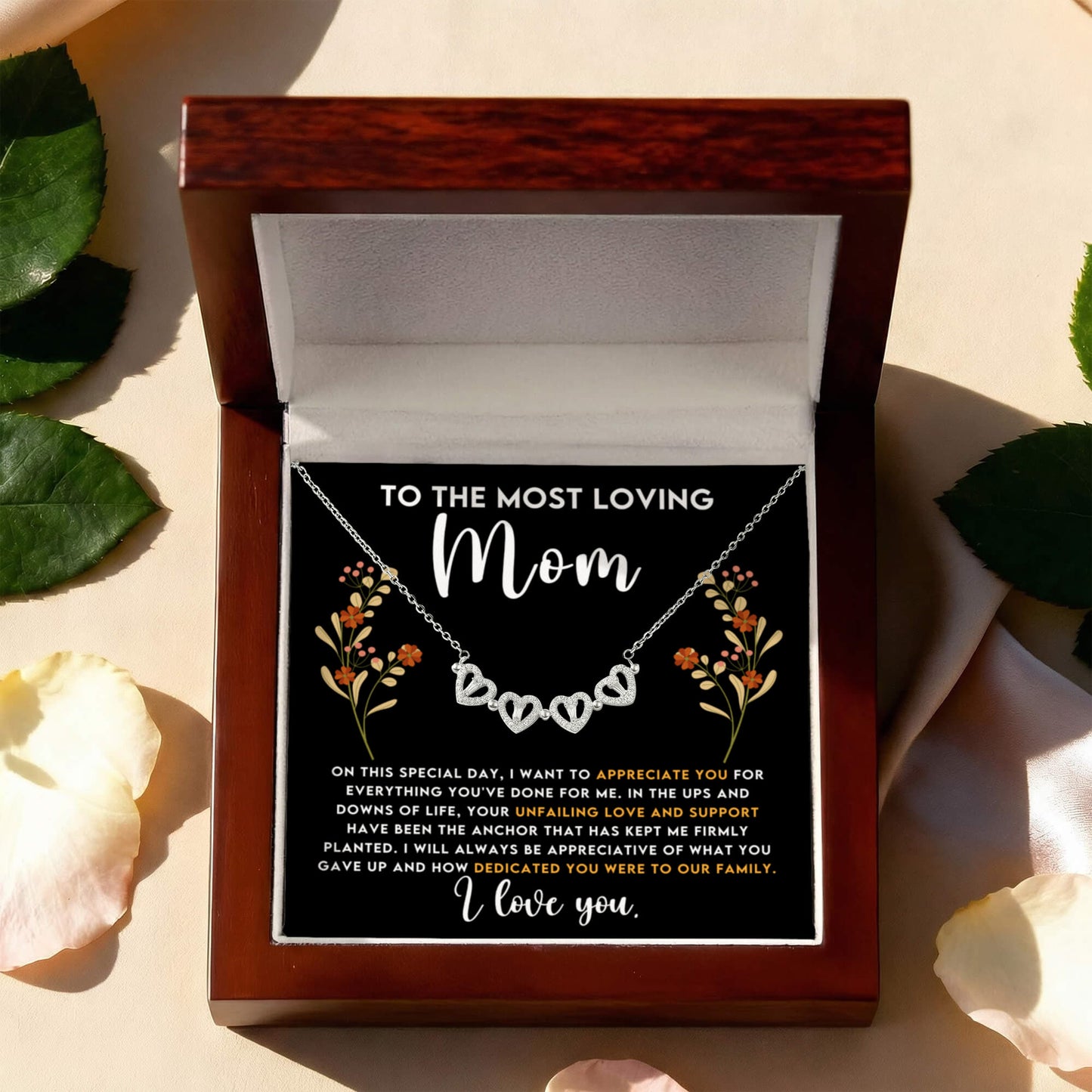 Mom Clover Heart Convertible Necklace
