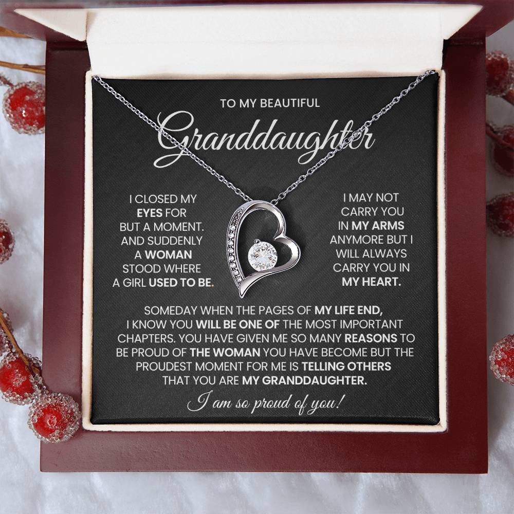 Granddaughter Forever Love Necklace Gift
