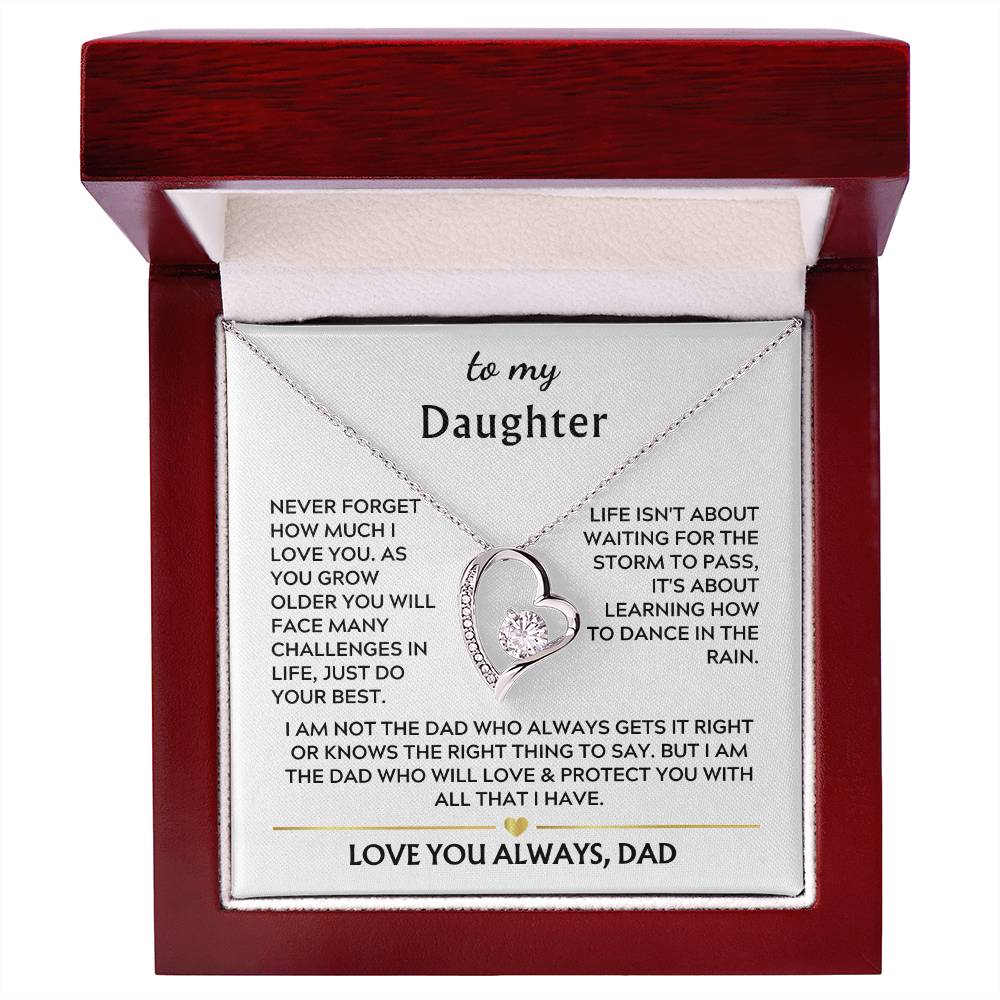 Daughter from Dad Heart Necklace Gift