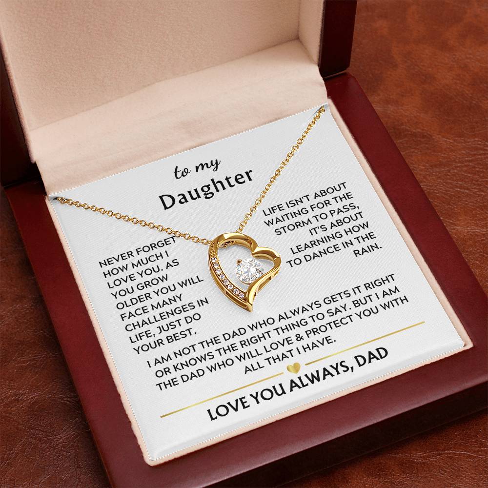 Daughter from Dad Heart Necklace Gift