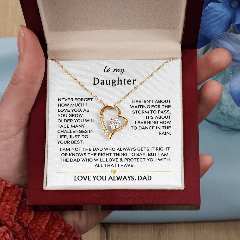 Daughter from Dad Heart Necklace Gift