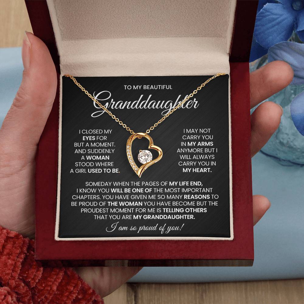Granddaughter Forever Love Necklace Gift