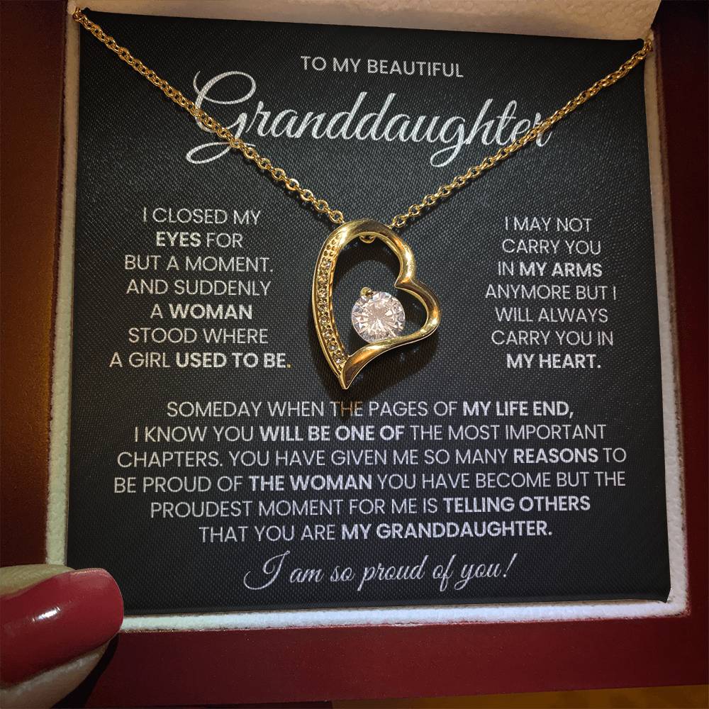 Granddaughter Forever Love Necklace Gift