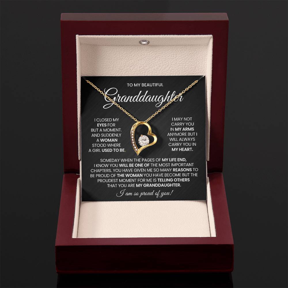Granddaughter Forever Love Necklace Gift