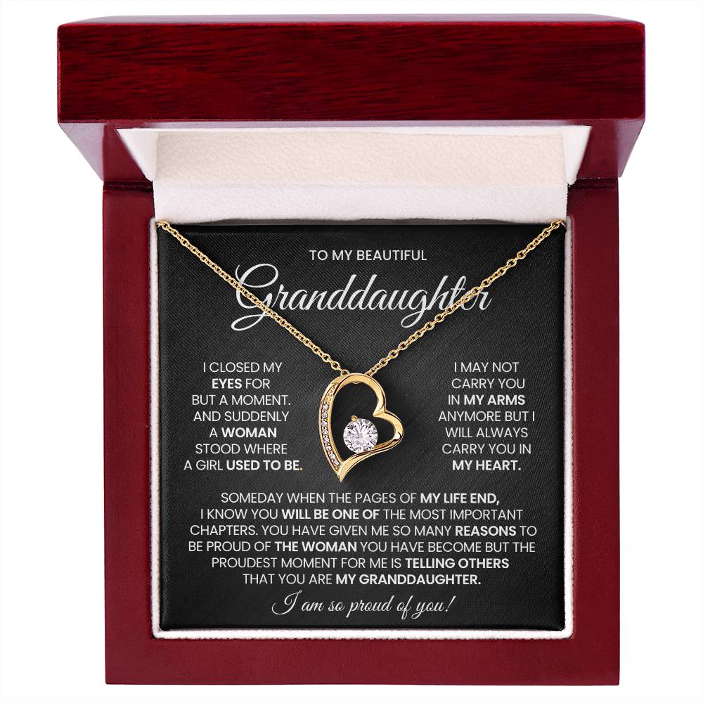 Granddaughter Forever Love Necklace Gift